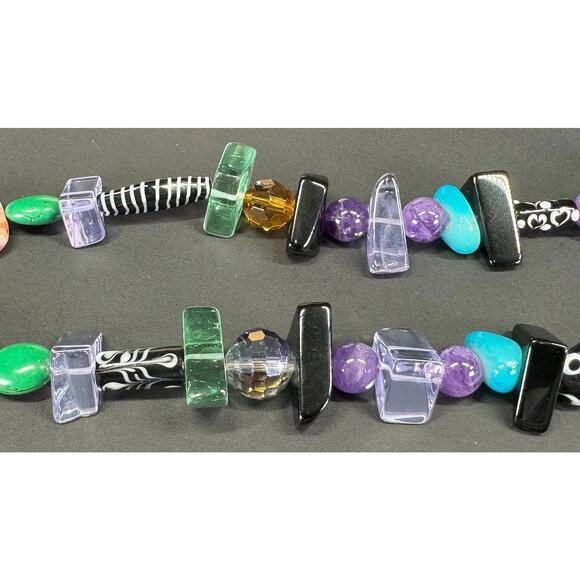 Artisan Crystal Glass Bead Necklace - Picture 4 of 9